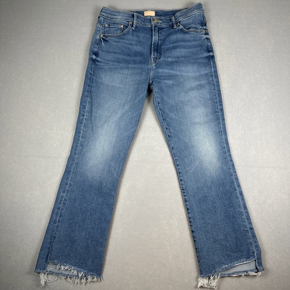 Mother The Insider Crop Step Fray Jeans Monkey In The Middle Light Wash